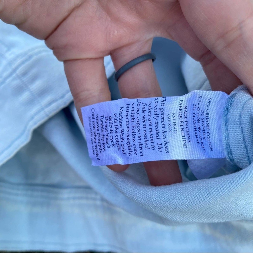 Faherty Sunwashed Chore Jacket Button Down Light … - image 5